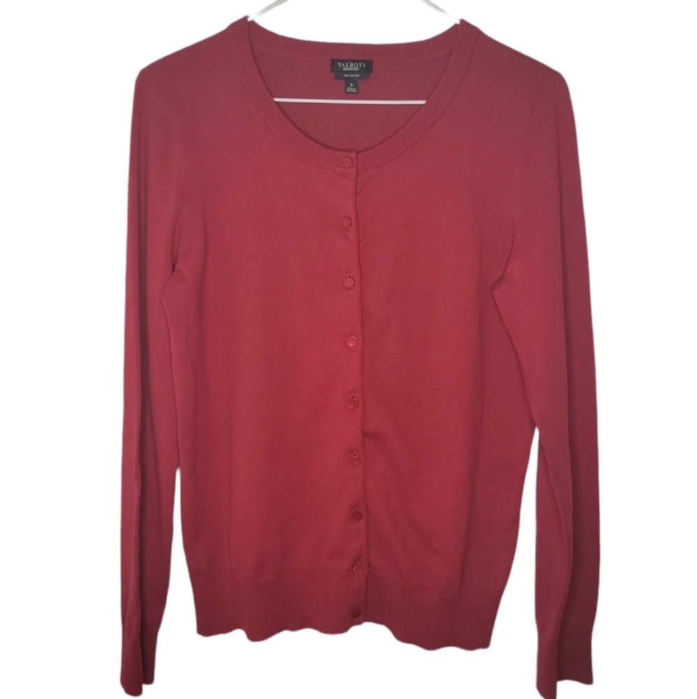 Red Talbots Cardigan